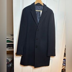 NWT Reiss men’s GABLE
WOOL BLEND SINGLE BREASTED EPSOM OVERCOAT in navy size XL